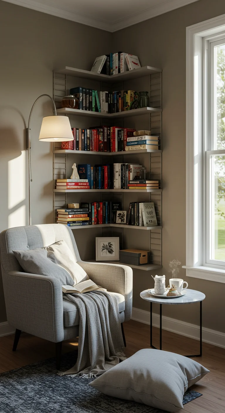 17. Read and Relax: Cozy Corner Shelving Nooks