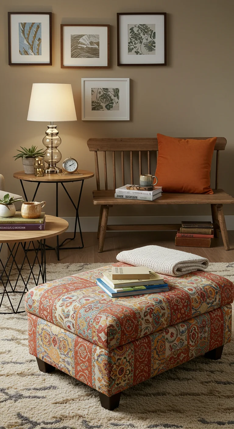 6. Smart Seating Solutions: Ottomans and Benches with Hidden Storage