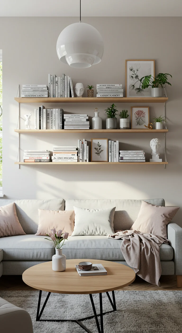8. Floating Shelves: Stylish Storage That Doesn't Take Up Floor Space