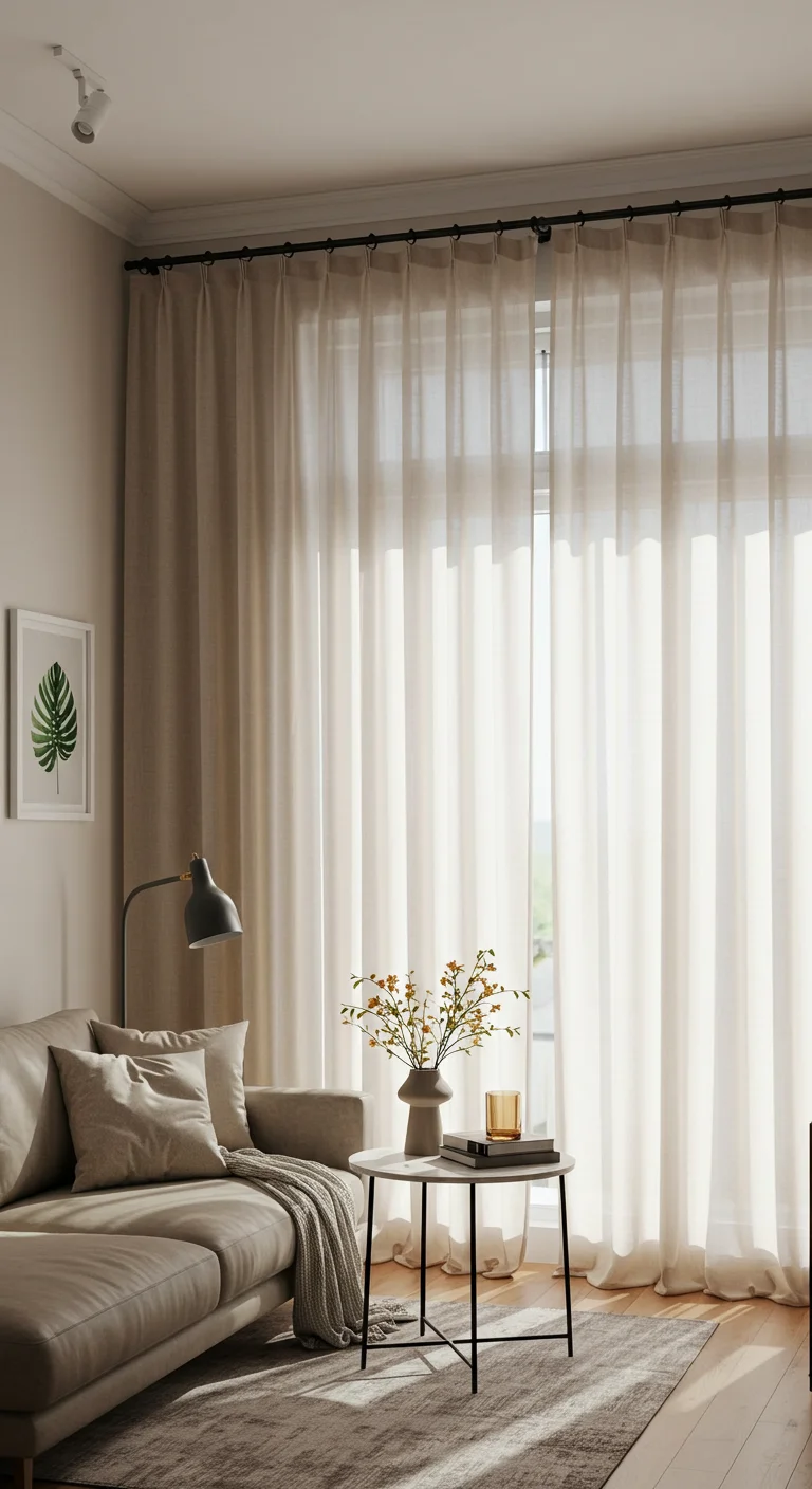 15. Use of Curtains: Tricks to Create Illusions of Height and Space
