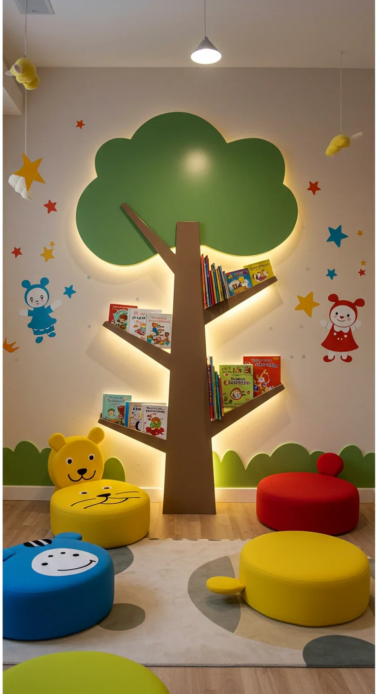 15. Kids’ Kingdom: Fun and Colorful Bookshelves for Children