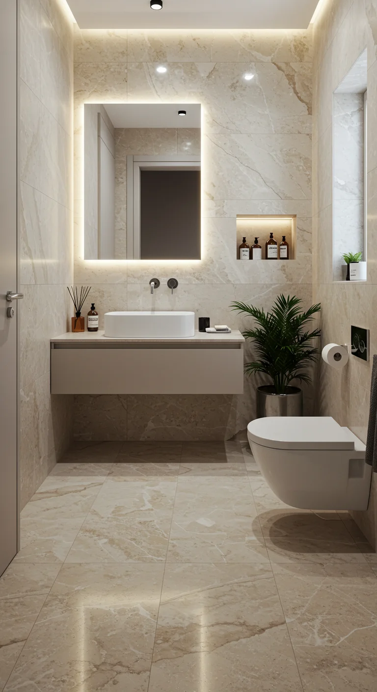 5. Natural Stone: Luxurious Touch for Small Bathrooms