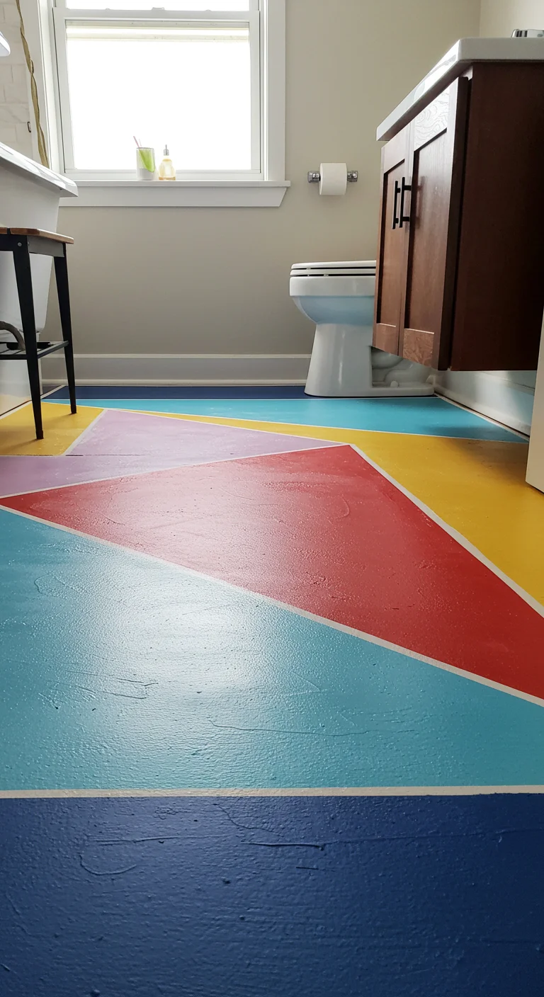 19. Painted Floors: A DIY Creative Outlet