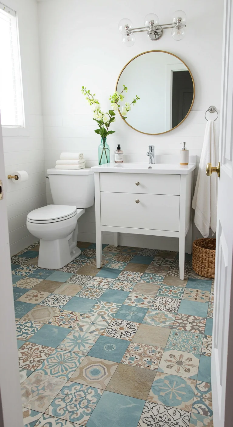 22. Peel-and-Stick Tiles: Instant Transformation