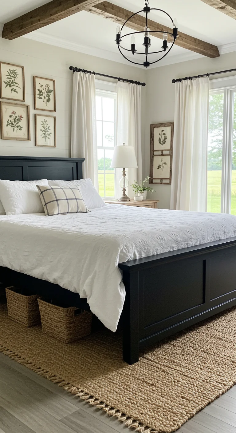 2. Rustic Charm: How Black Furniture Enhances Farmhouse Style