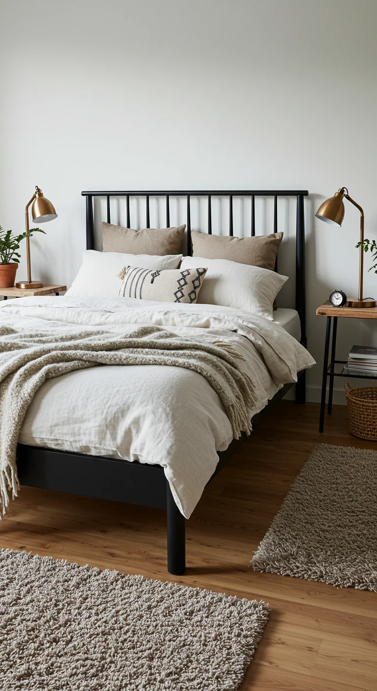 5. Cozy Comfort: Layering Textures with Black Furniture