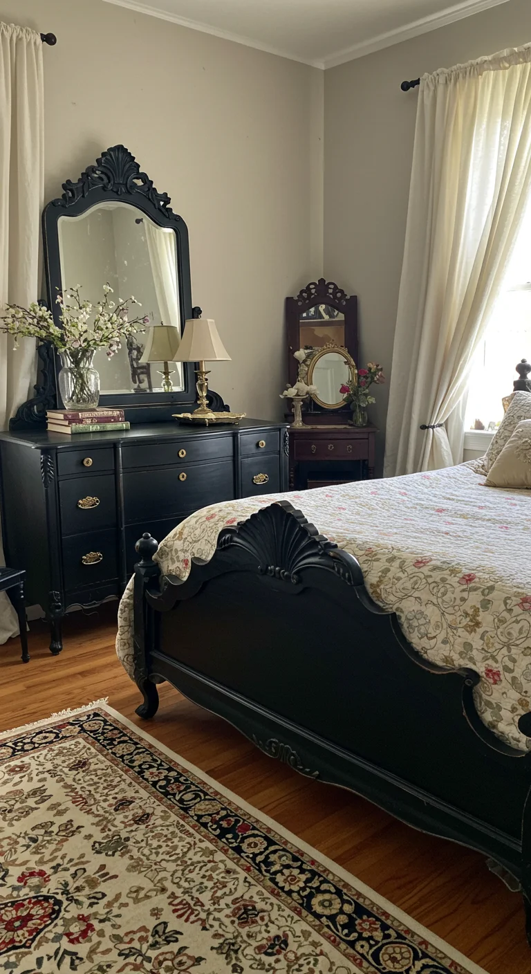 7. Vintage Vibes: Incorporating Antique Black Furniture