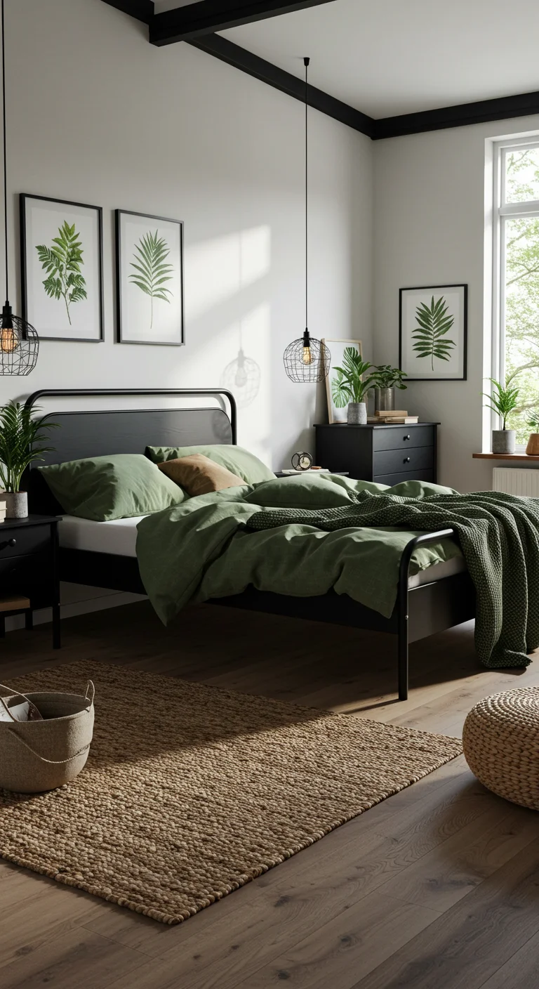 13. Nature-Inspired: Bringing the Outdoors In with Black Accents