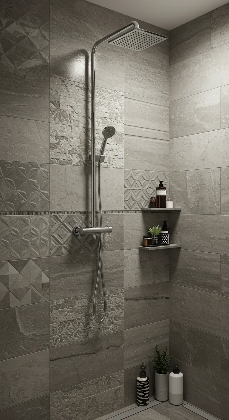 9. Textured Tiles: Adding Dimension to Your Shower Walls