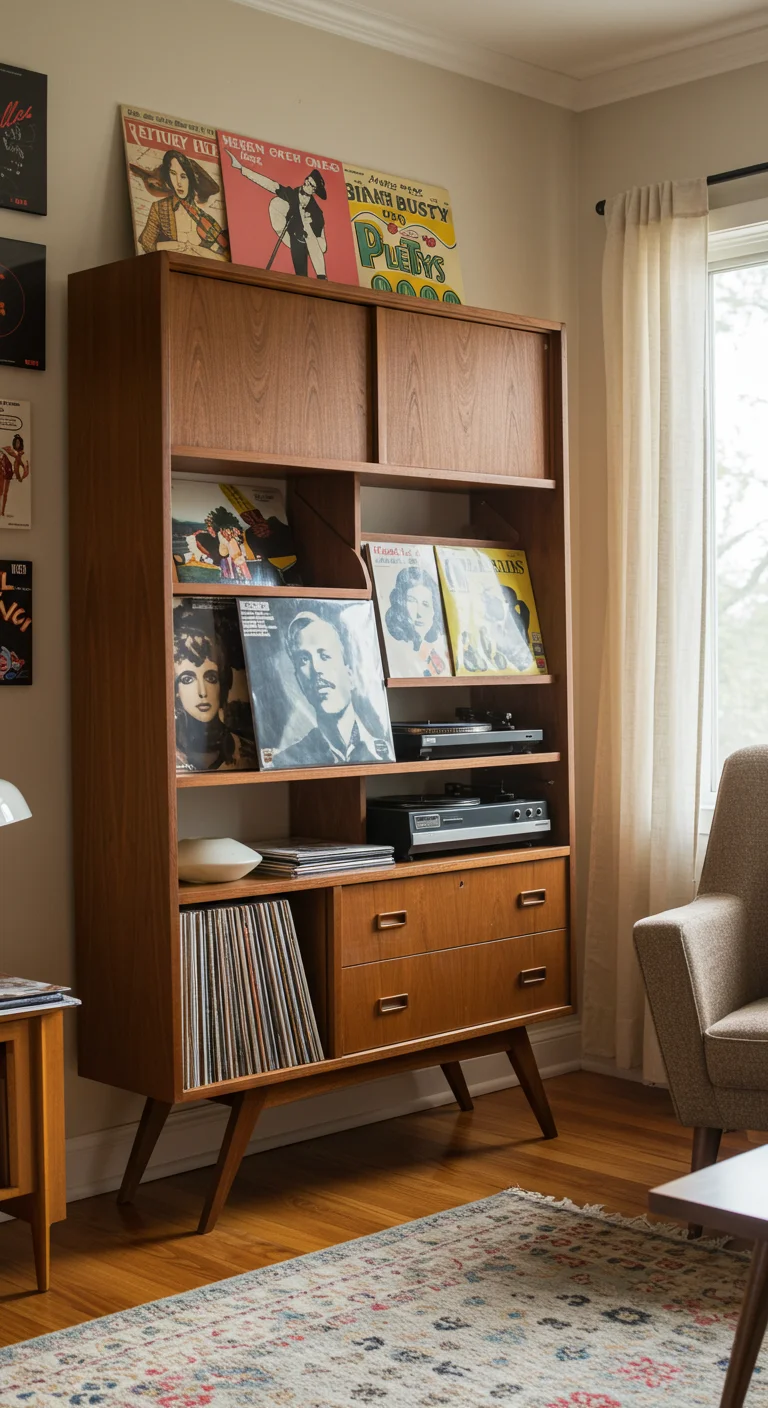 1. Vintage Charm: The Mid-Century Modern Vinyl Haven