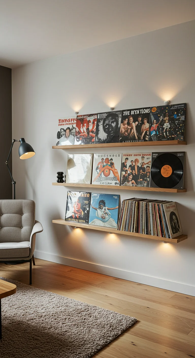 5. Floating Dreams: Wall-Mounted Shelves That Save Space