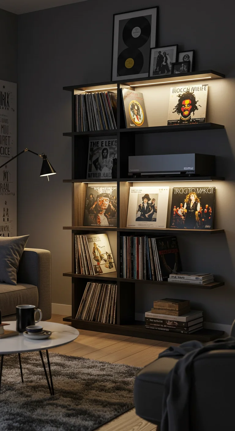 18. Lighting the Way: Shelves with Integrated LED Features
