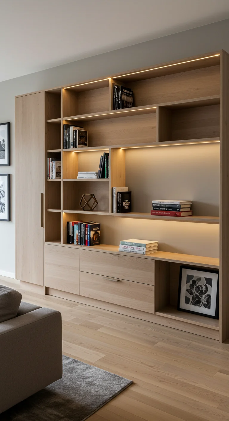 1. Modern Minimalism: Sleek Built-In Designs