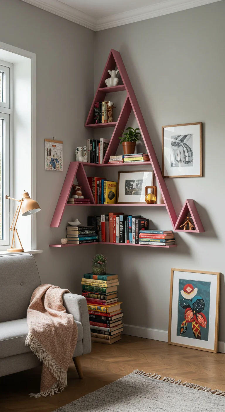 11. Creative Corners: Unconventional Shelf Arrangements