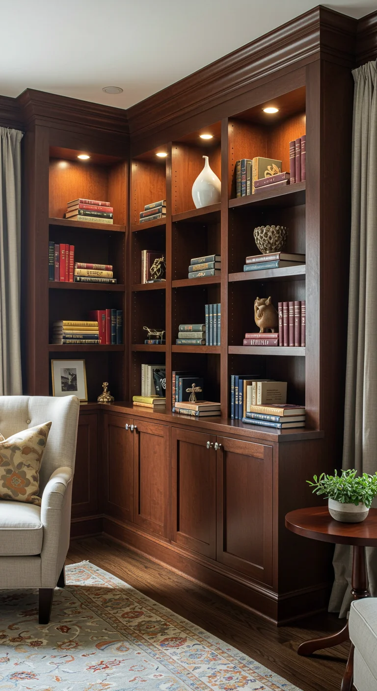 16. Classic Elegance: Timeless Built-In Bookshelf Designs
