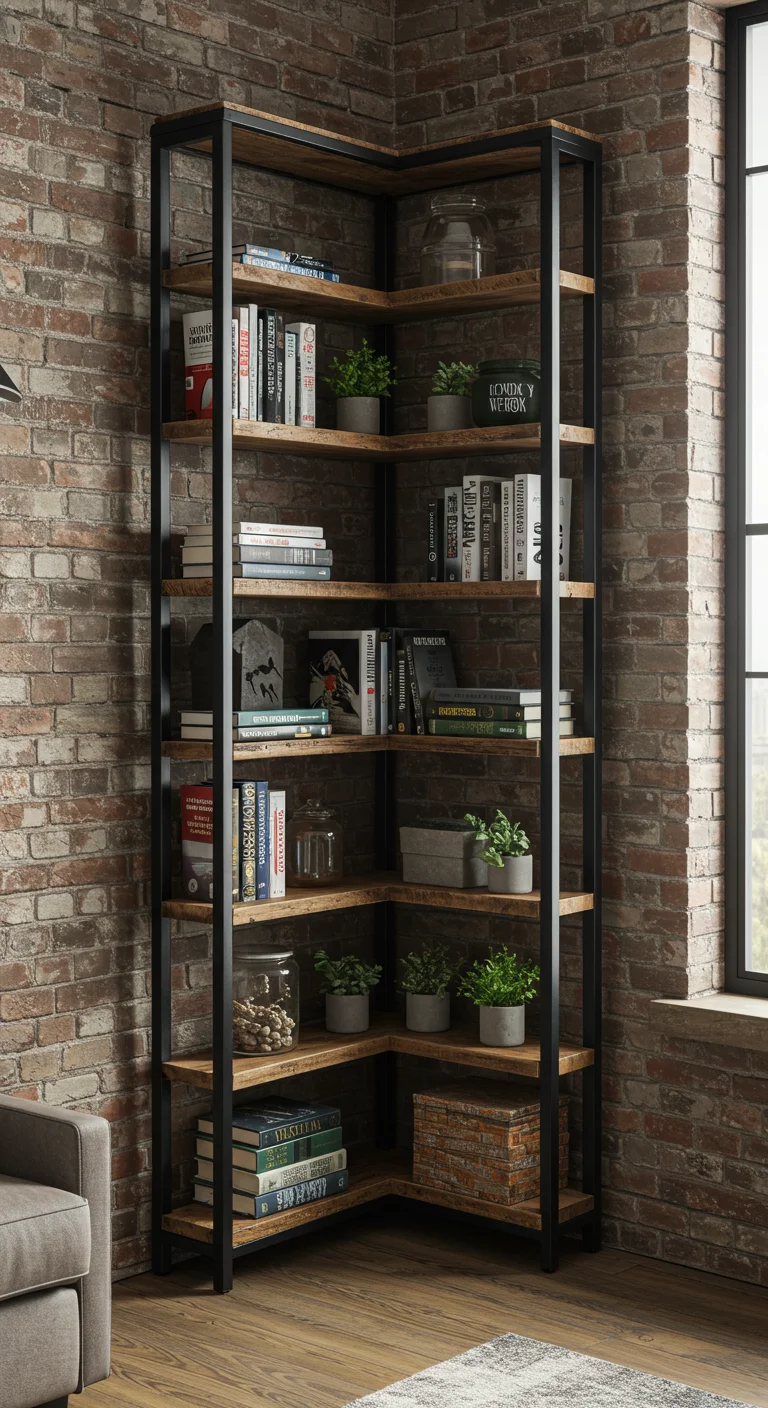 3. Industrial Edge: Metal and Wood for a Bold Statement