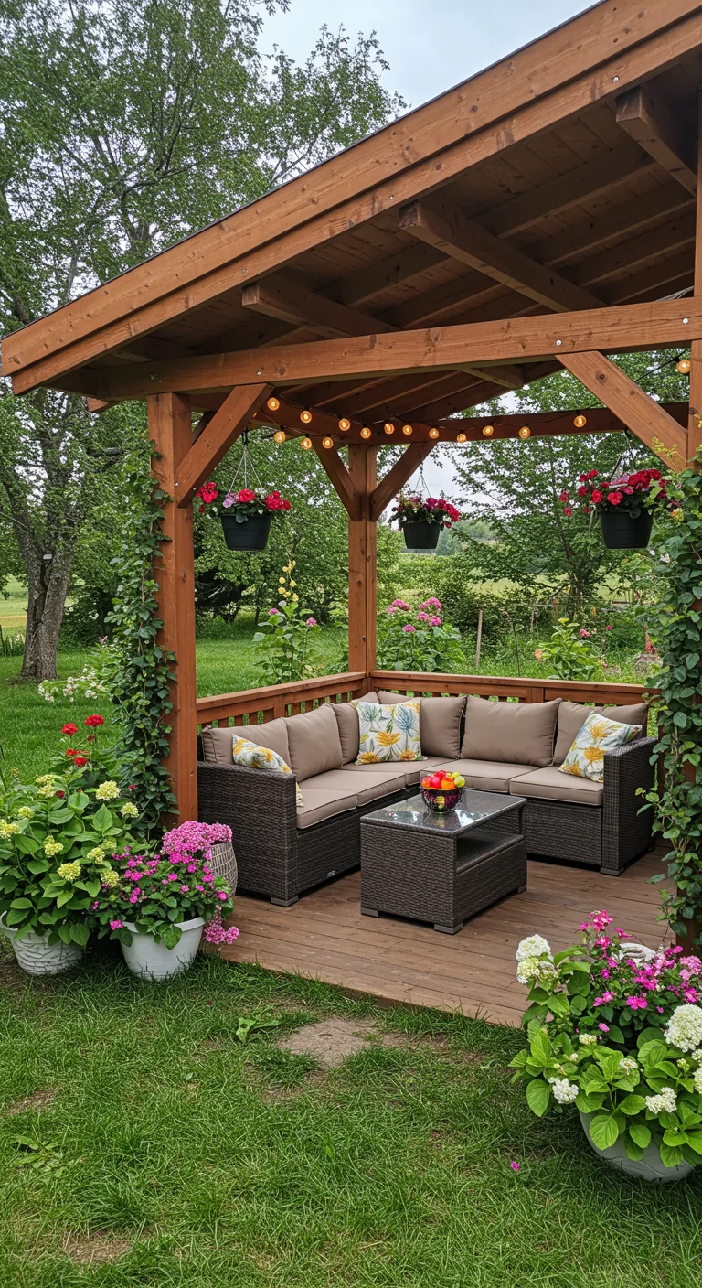 1. Embrace Nature: Rustic Wooden Gazebos