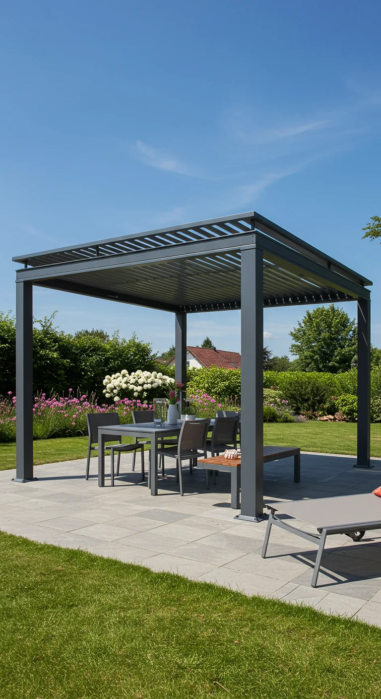 2. Modern Marvels: Sleek Metal Gazebos for Contemporary Spaces