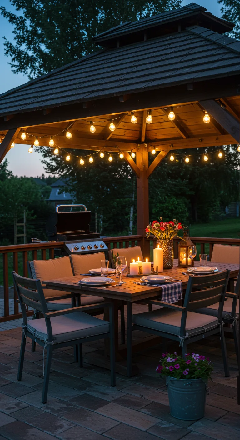 5. Multi-Purpose Magic: Gazebos for Dining and Entertaining