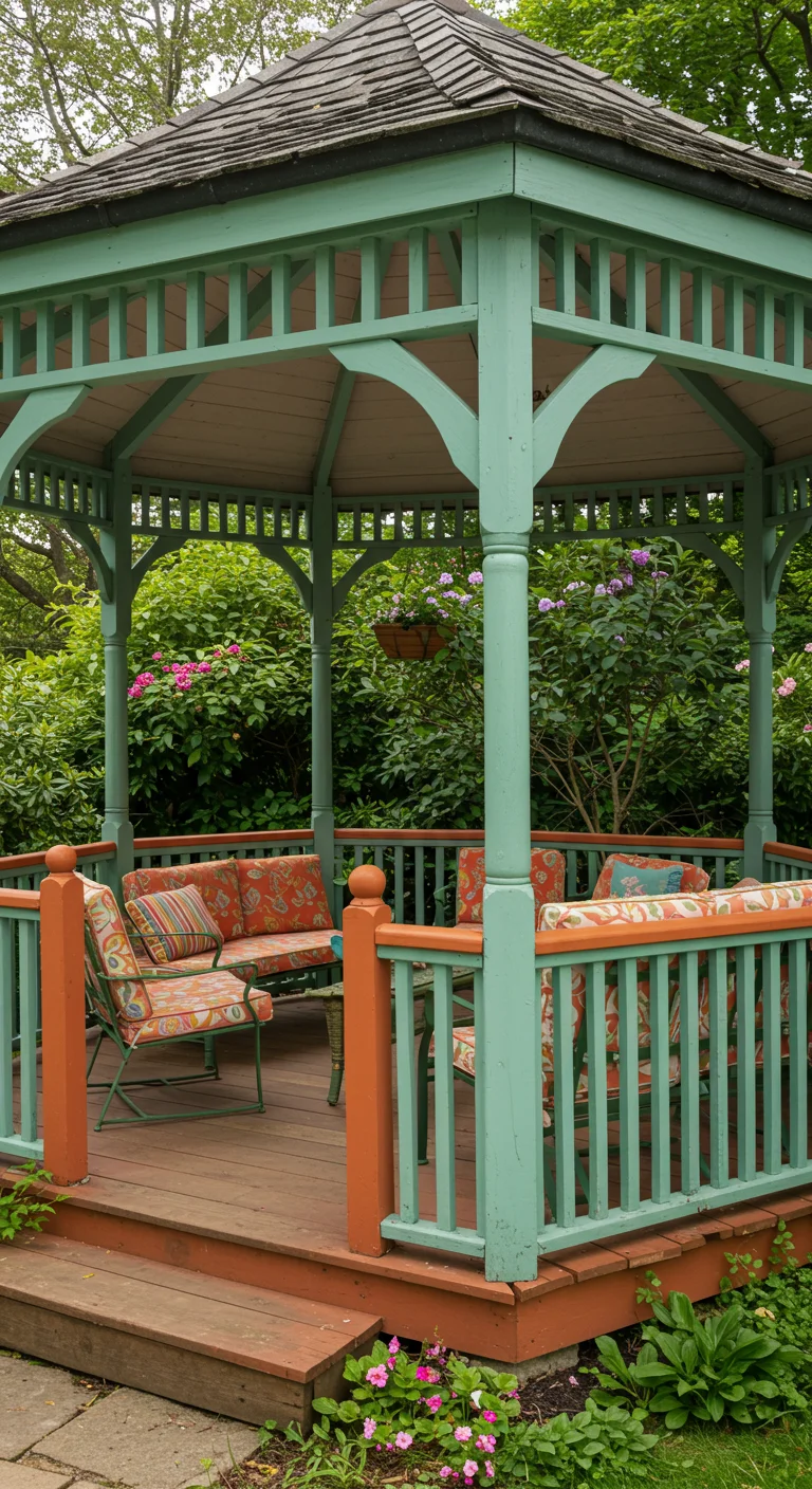 8. Colorful Retreats: Adding a Splash of Paint to Your Gazebo