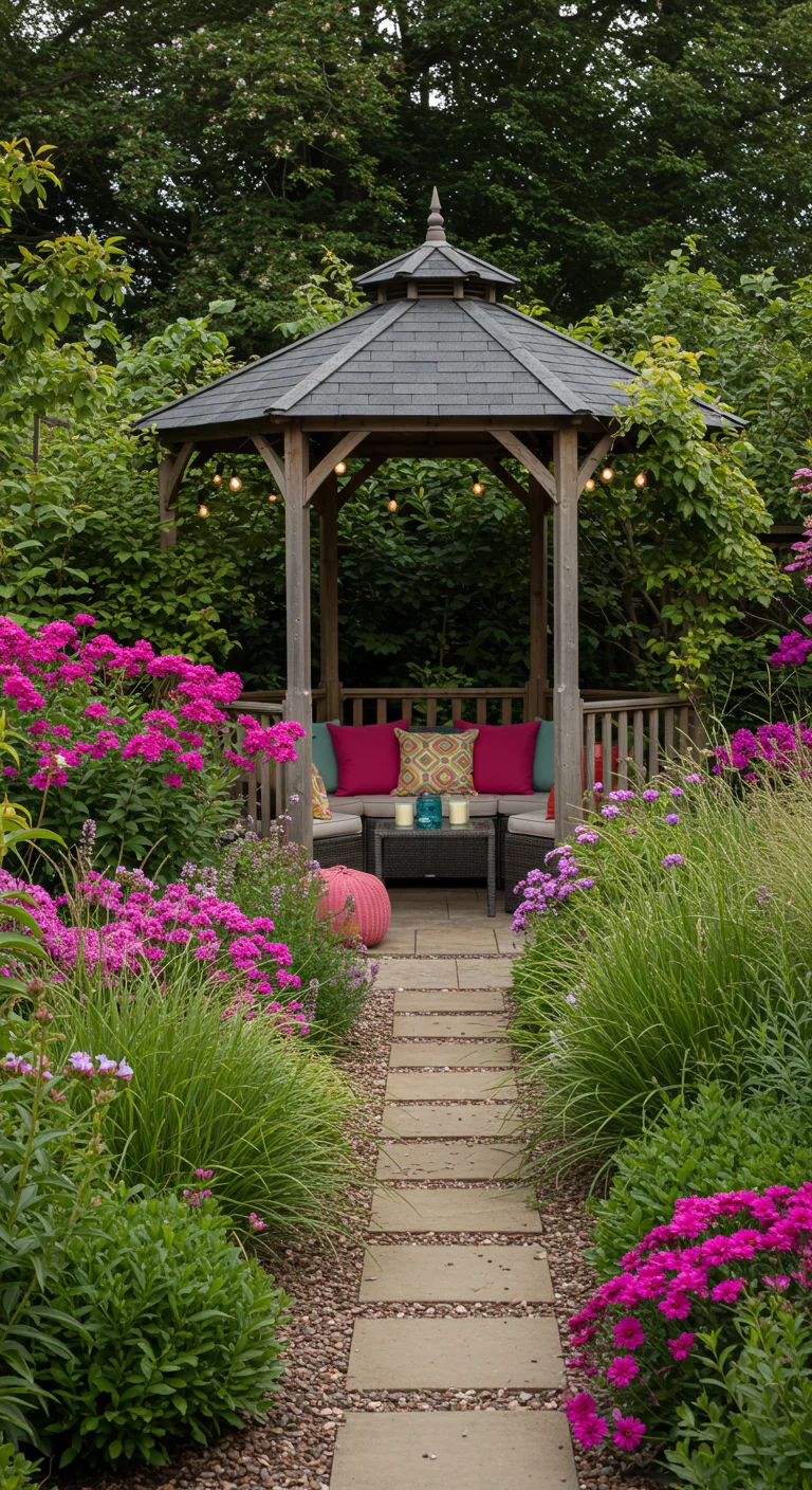 11. Garden Hideaway: Gazebos Surrounded by Lush Landscaping