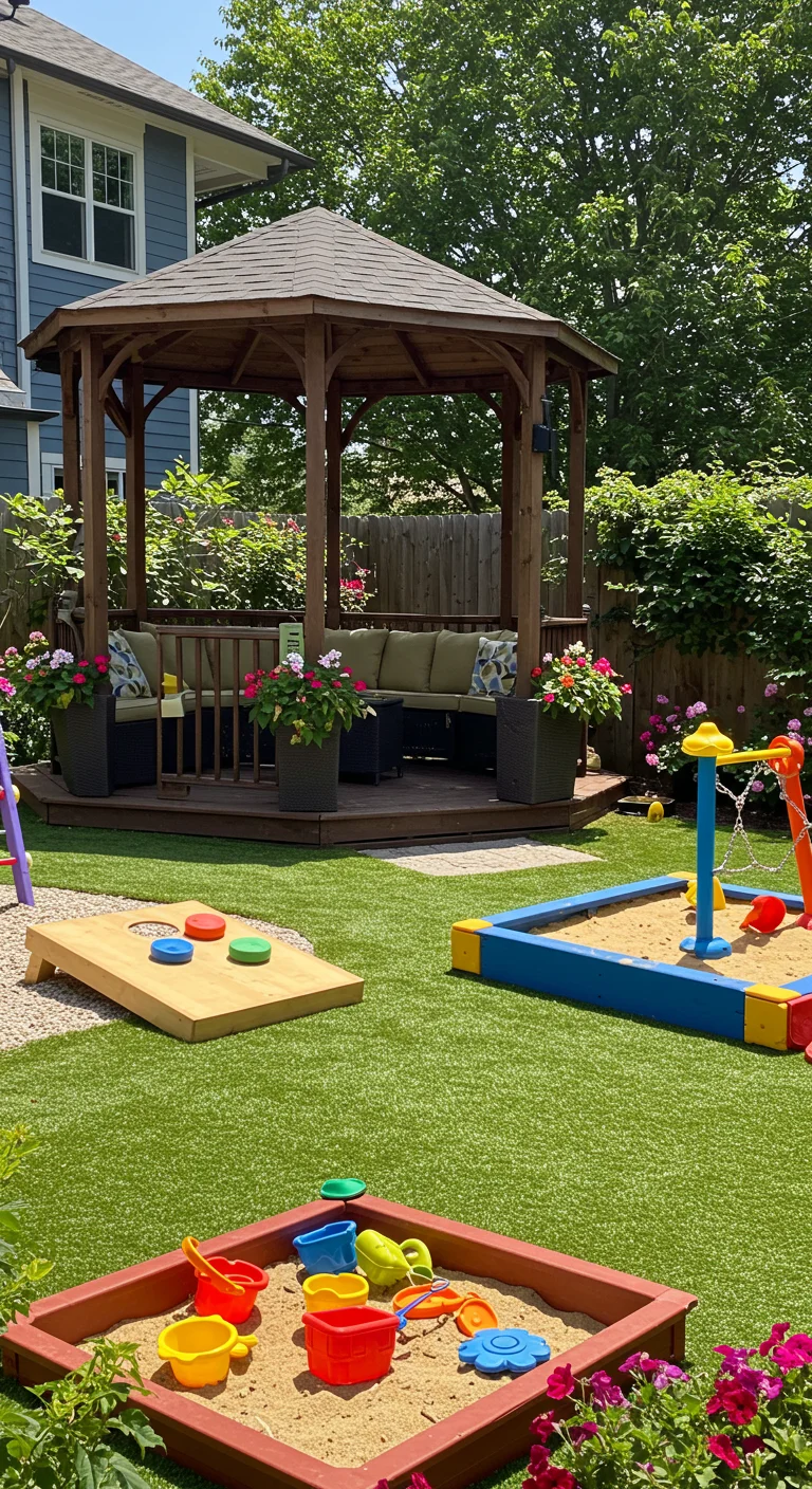 14. Family Fun: Incorporating Play Areas Around Your Gazebo