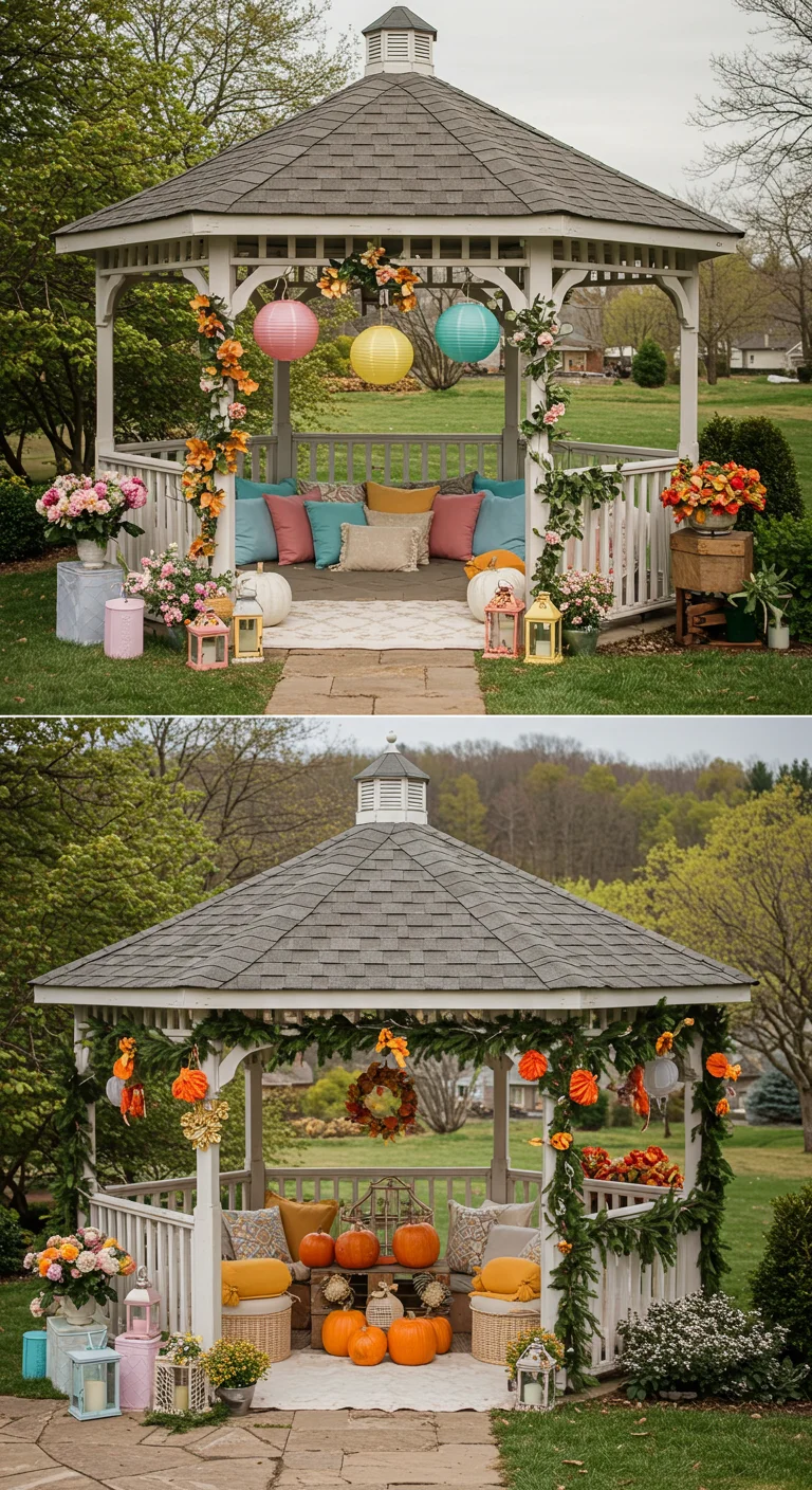 15. Seasonal Splendor: Gazebo Decor for Year-Round Enjoyment