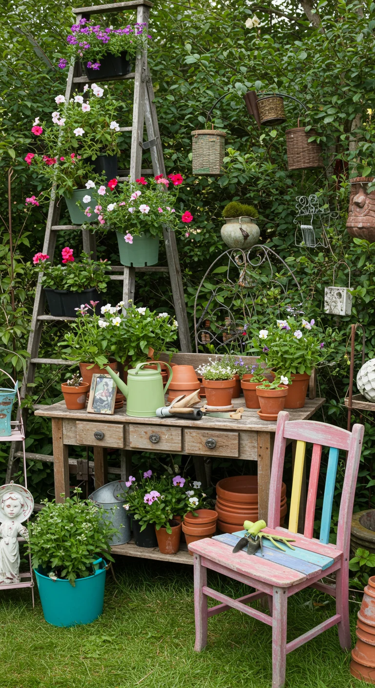 6. Upcycled Furniture: Transforming Old to Garden Gold