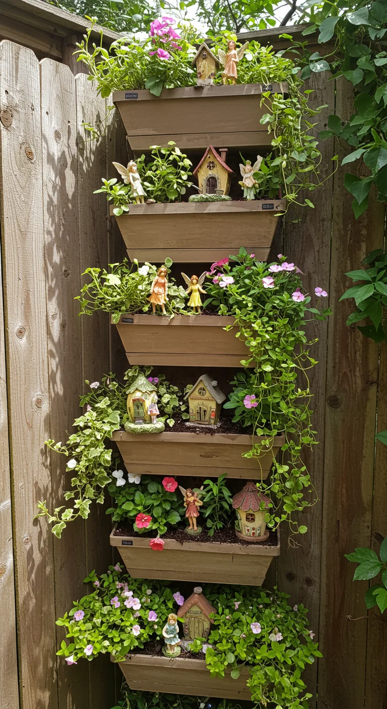 16. Vertical Fairy Gardens: Maximize Space with Height