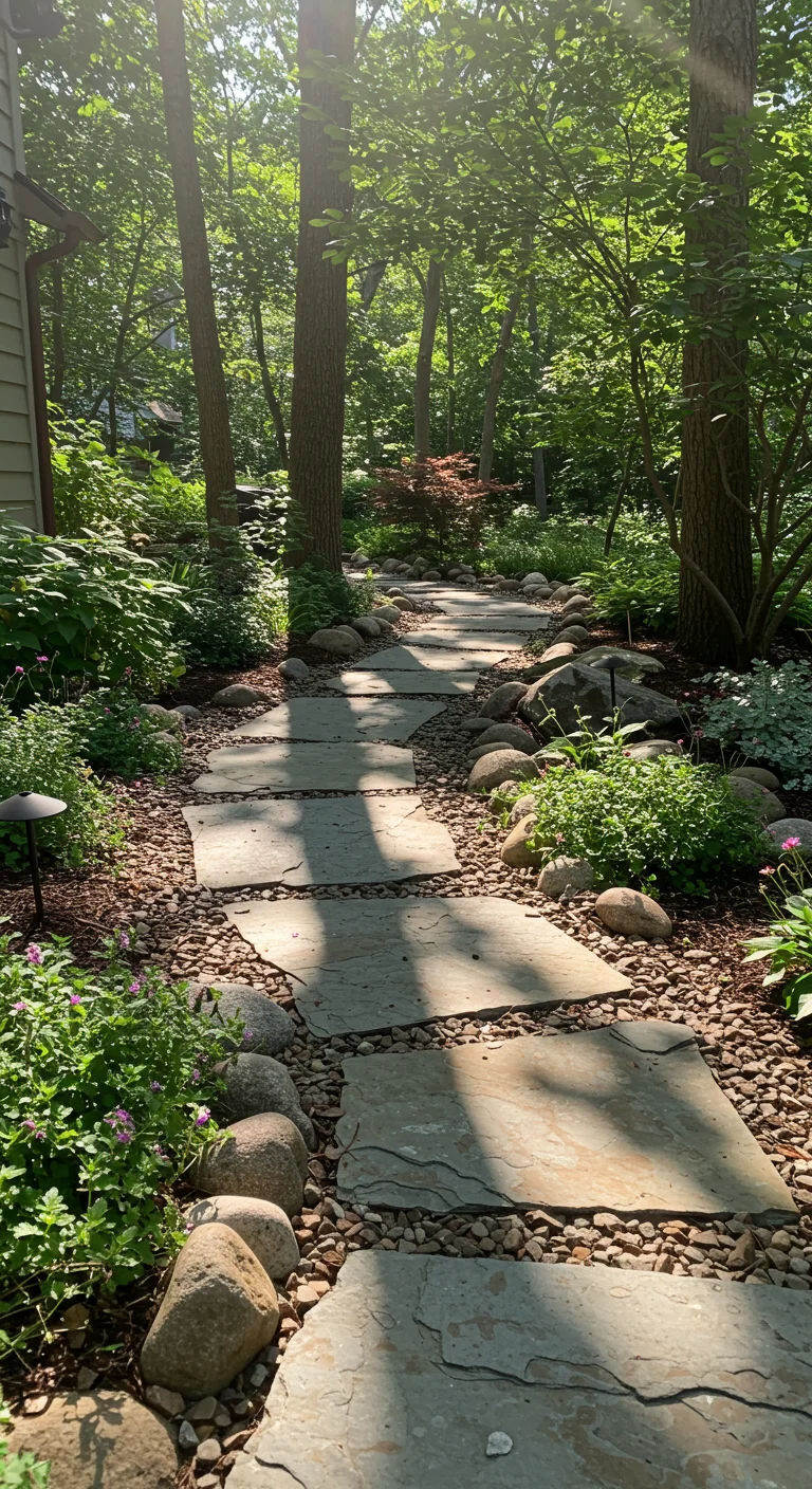 1. Rustic Charm: Embrace Natural Stone Pathways