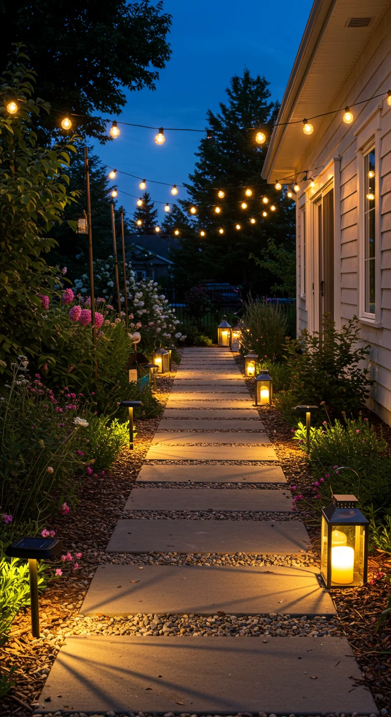 5. Garden Glow: Illuminated Walkway Ideas for Enchanting Evenings