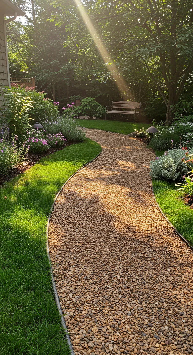 7. Nature's Touch: Gravel Walkways That Blend with the Landscape