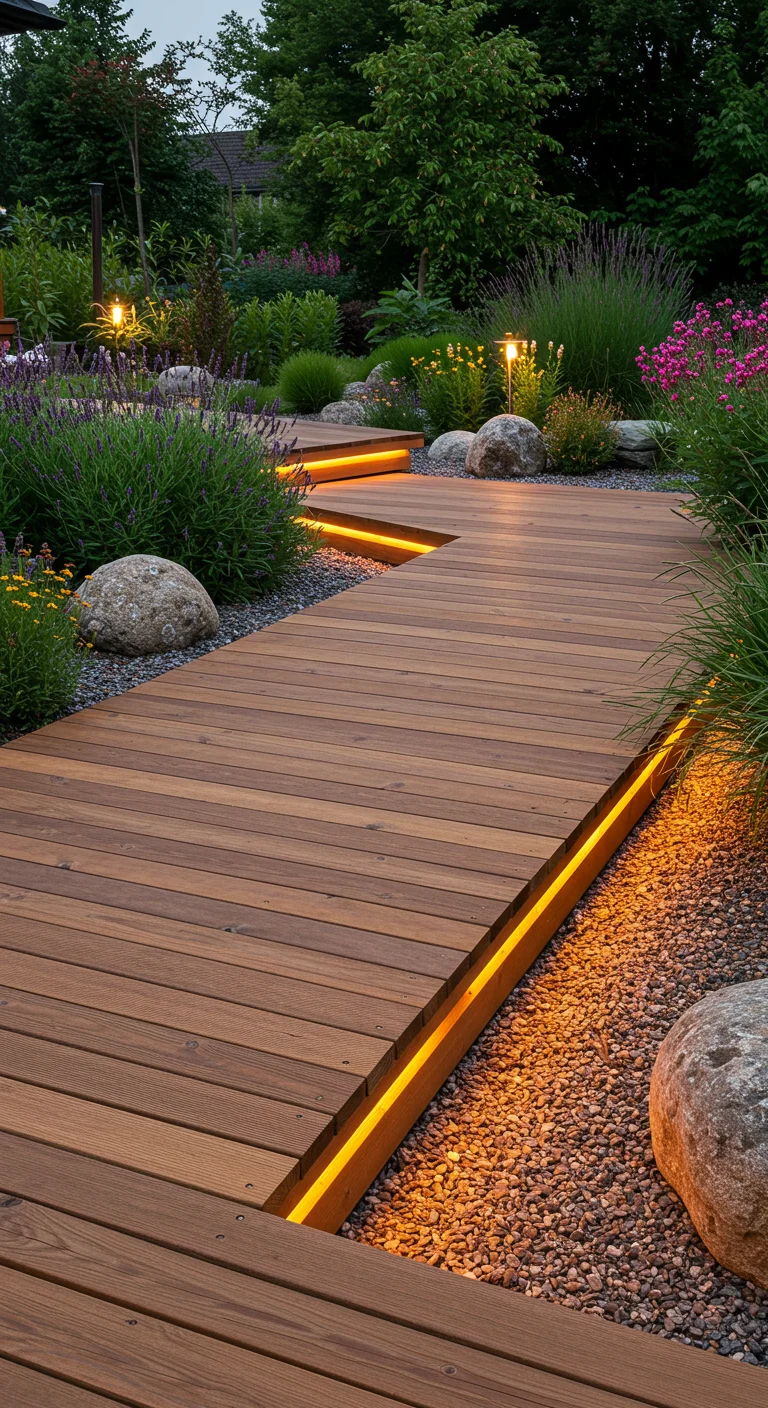 9. Elevated Living: Wooden Boardwalks for a Unique Feel