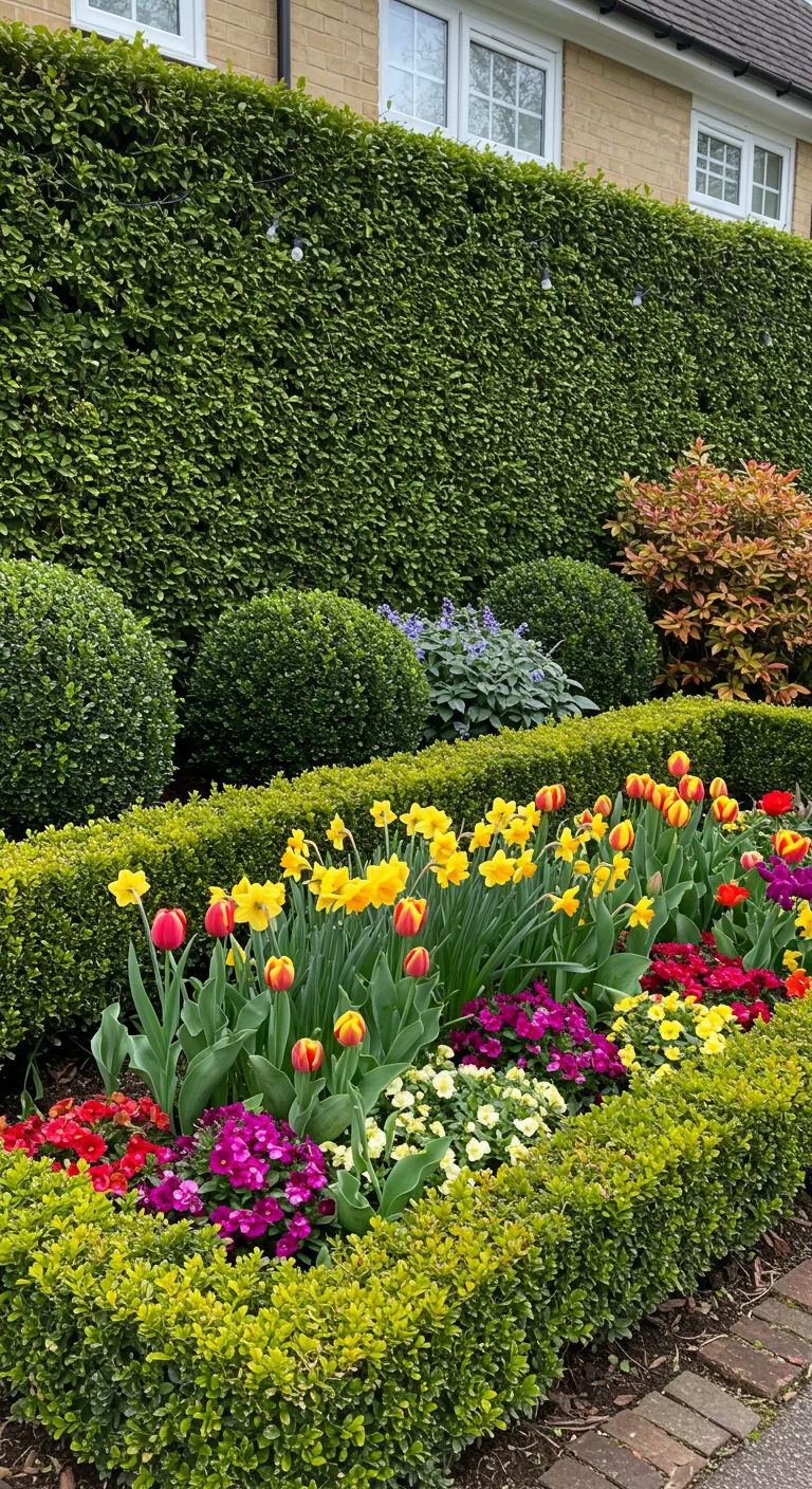 6. Seasonal Color: Pairing Boxwood with Seasonal Blooms