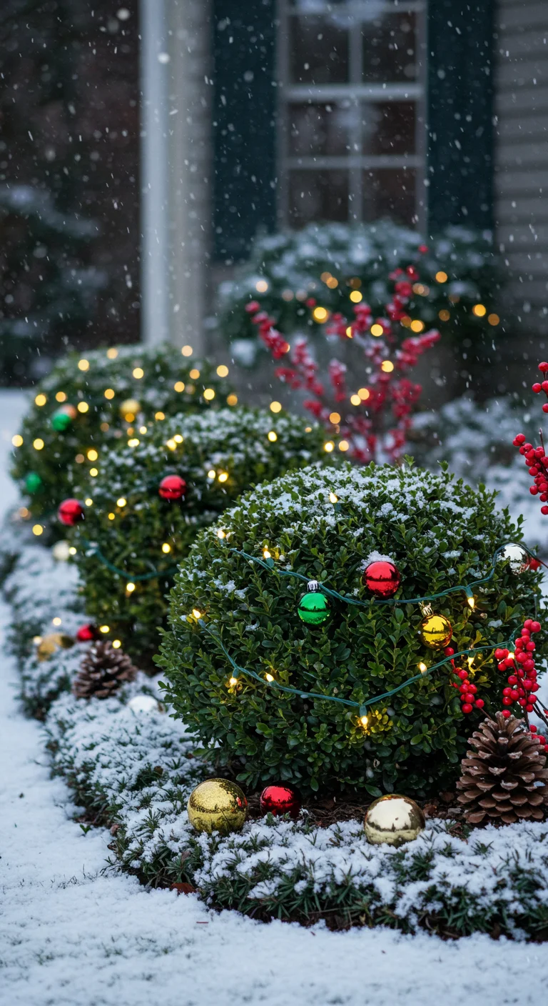 15. Seasonal Transformations: Boxwood in Winter Wonderland Displays