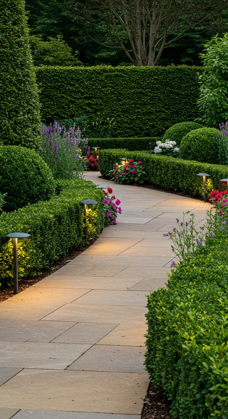 20. Garden Pathways: Boxwood as a Lush Border