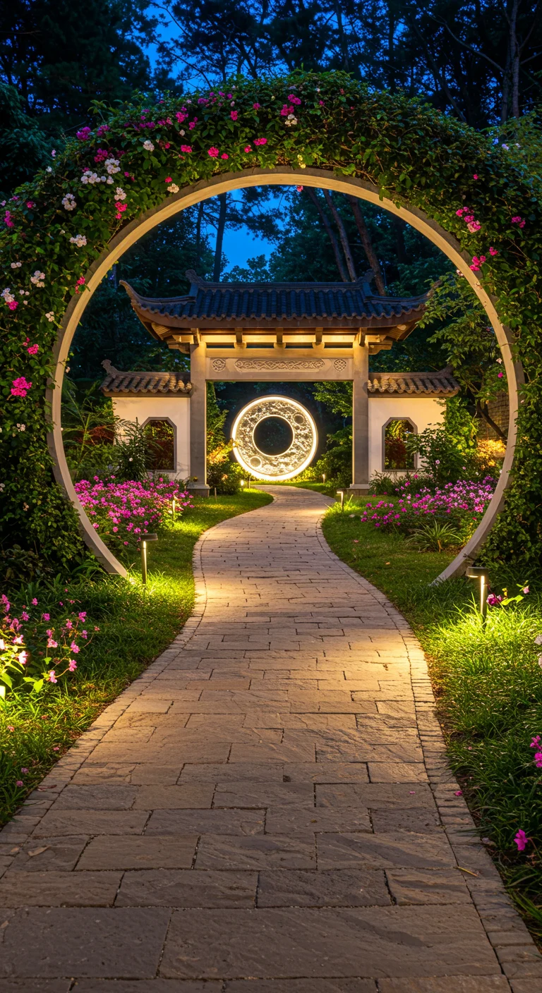 14. Pathway Perfection: Creating a Seamless Transition with Your Moon Gate