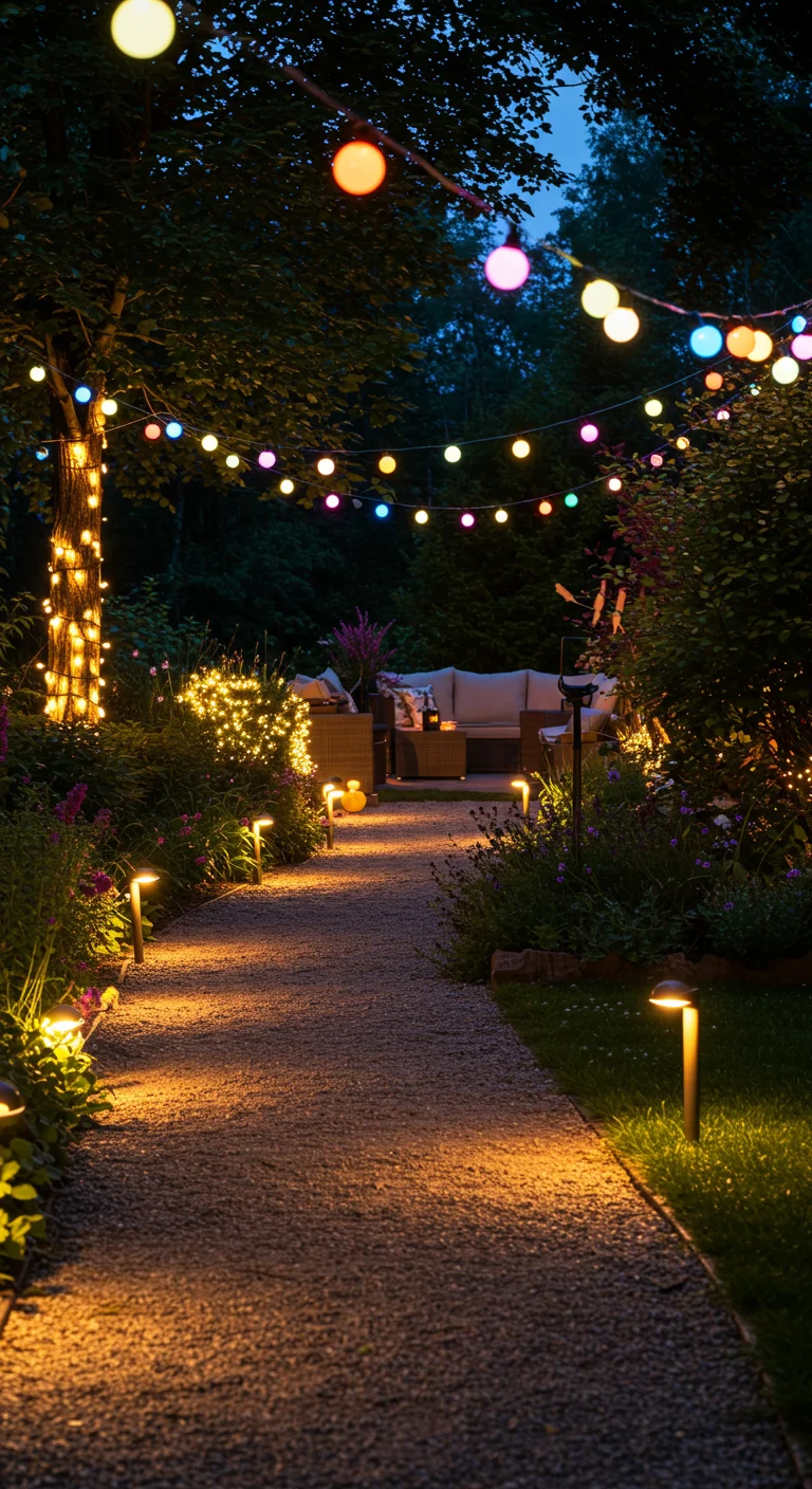 Garden Glow: Illuminating Pathways with Festive Lighting
