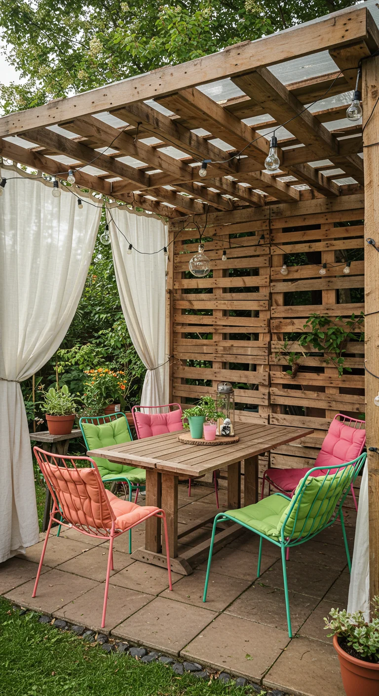 8. DIY Pallet Shade: Rustic and Resourceful Solutions