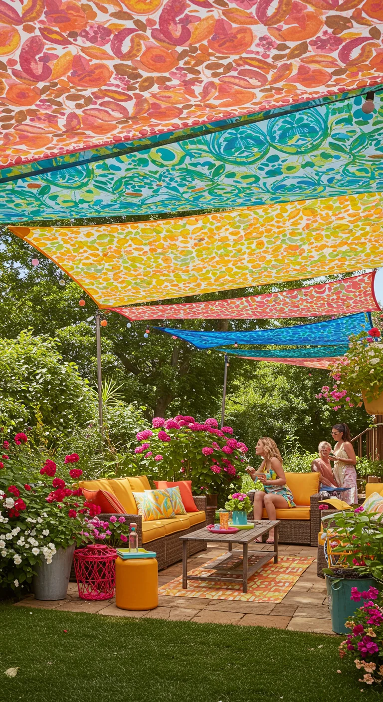 19. Colorful Canopies: Brighten Up Your Shade Game