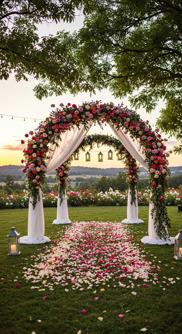 1. Whimsical Floral Arches: A Garden’s Grand Entrance
