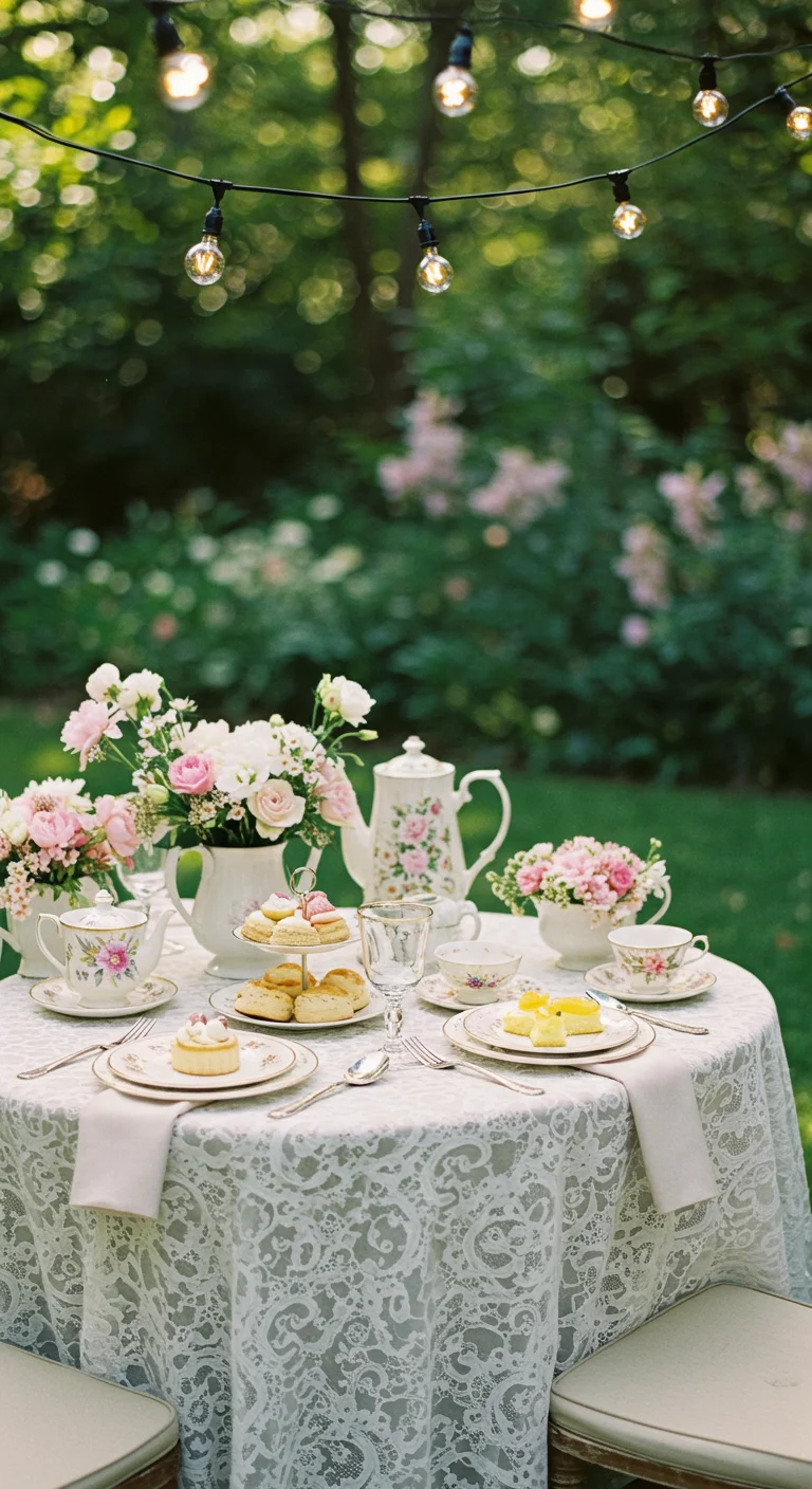 4. Vintage Tea Party Tables: A Touch of Class