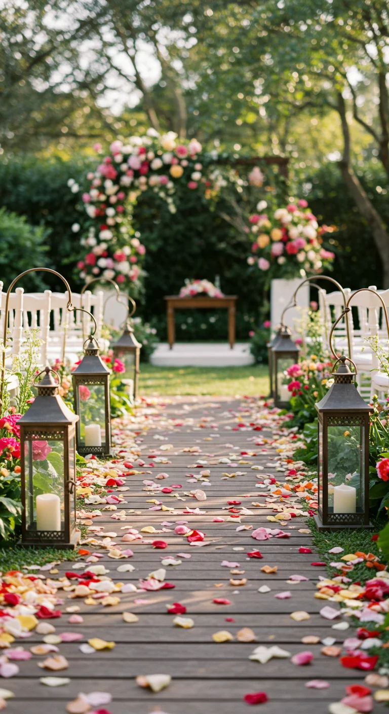 7. Garden Aisles: Pathways Adorned with Petals
