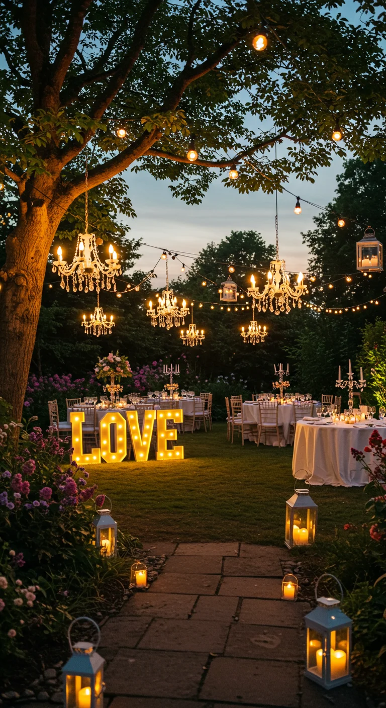 2. Whimsical Lighting: Illuminate Your Love Story