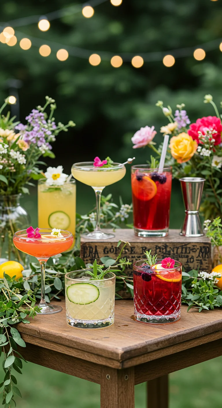 10. Signature Cocktails: Refreshing Sips for a Garden Soirée