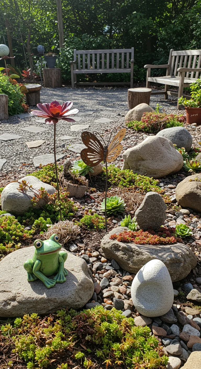 10. Whimsical Elements: Adding Sculptures and Art