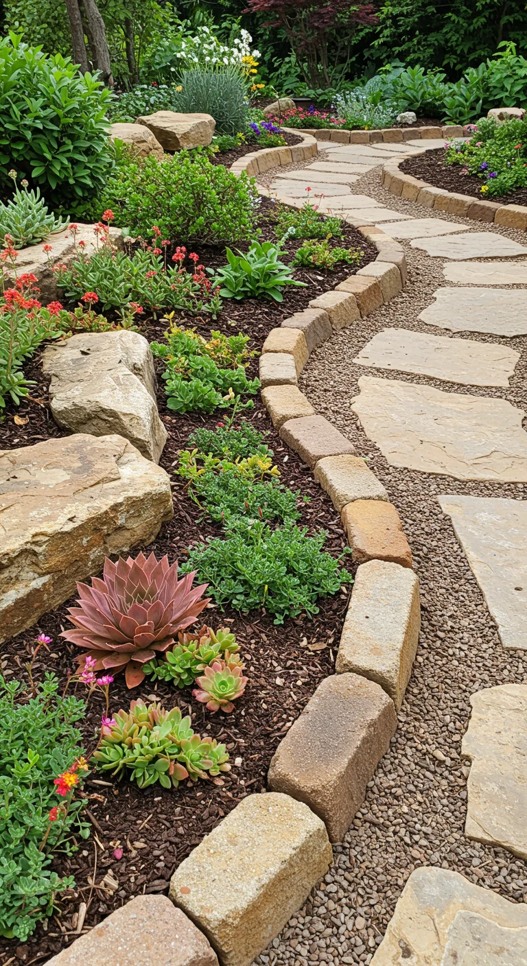 16. Bold Borders: Defining Spaces with Edging Stones