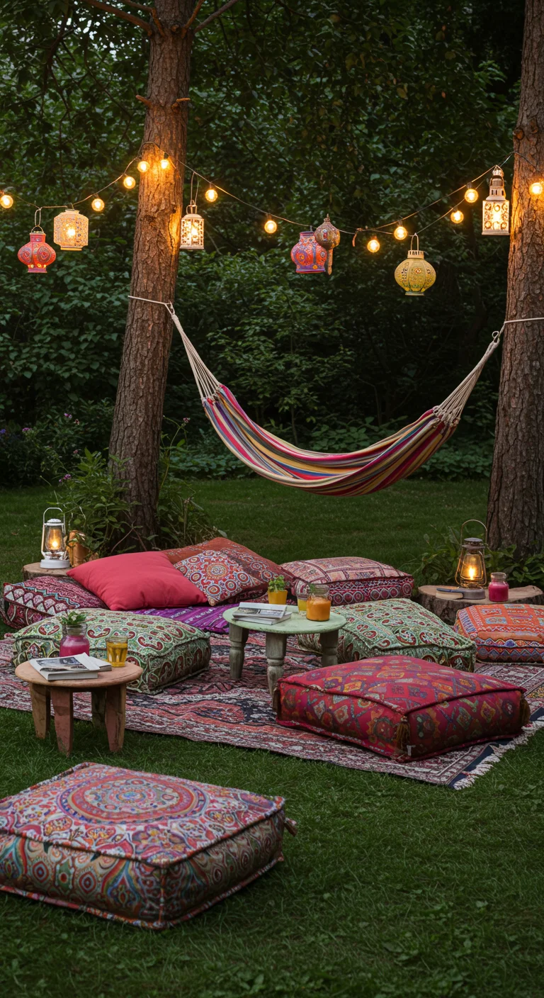 6. Chill-out Zones: Cozy Nooks with Hammocks and Cushions