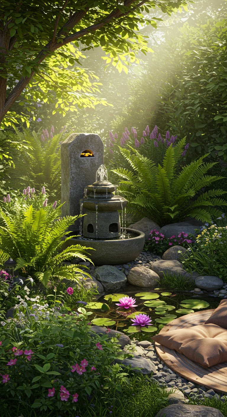 9. Zen Water Features: The Soothing Sound of Nature
