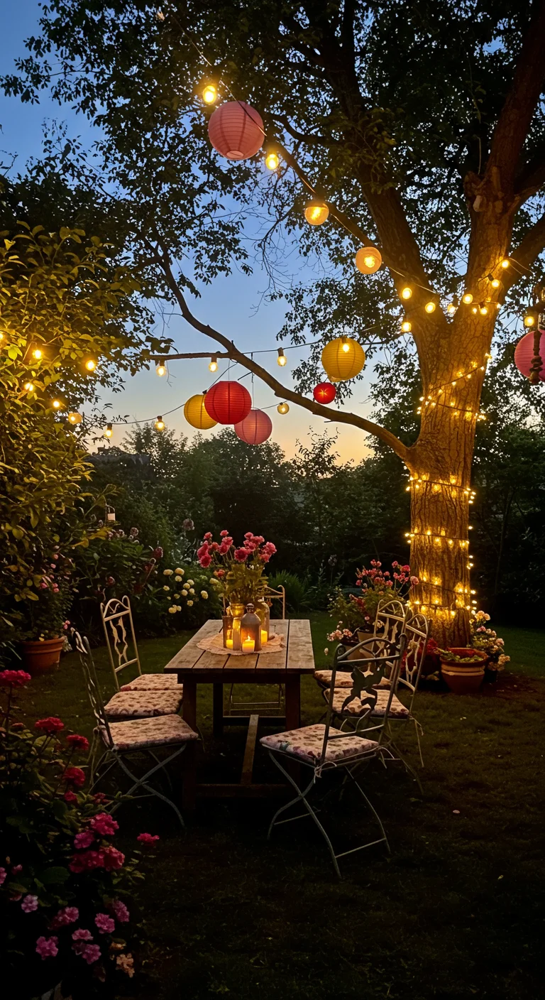 11. Fairy Lights and Lanterns: Illuminating Your Garden Magic